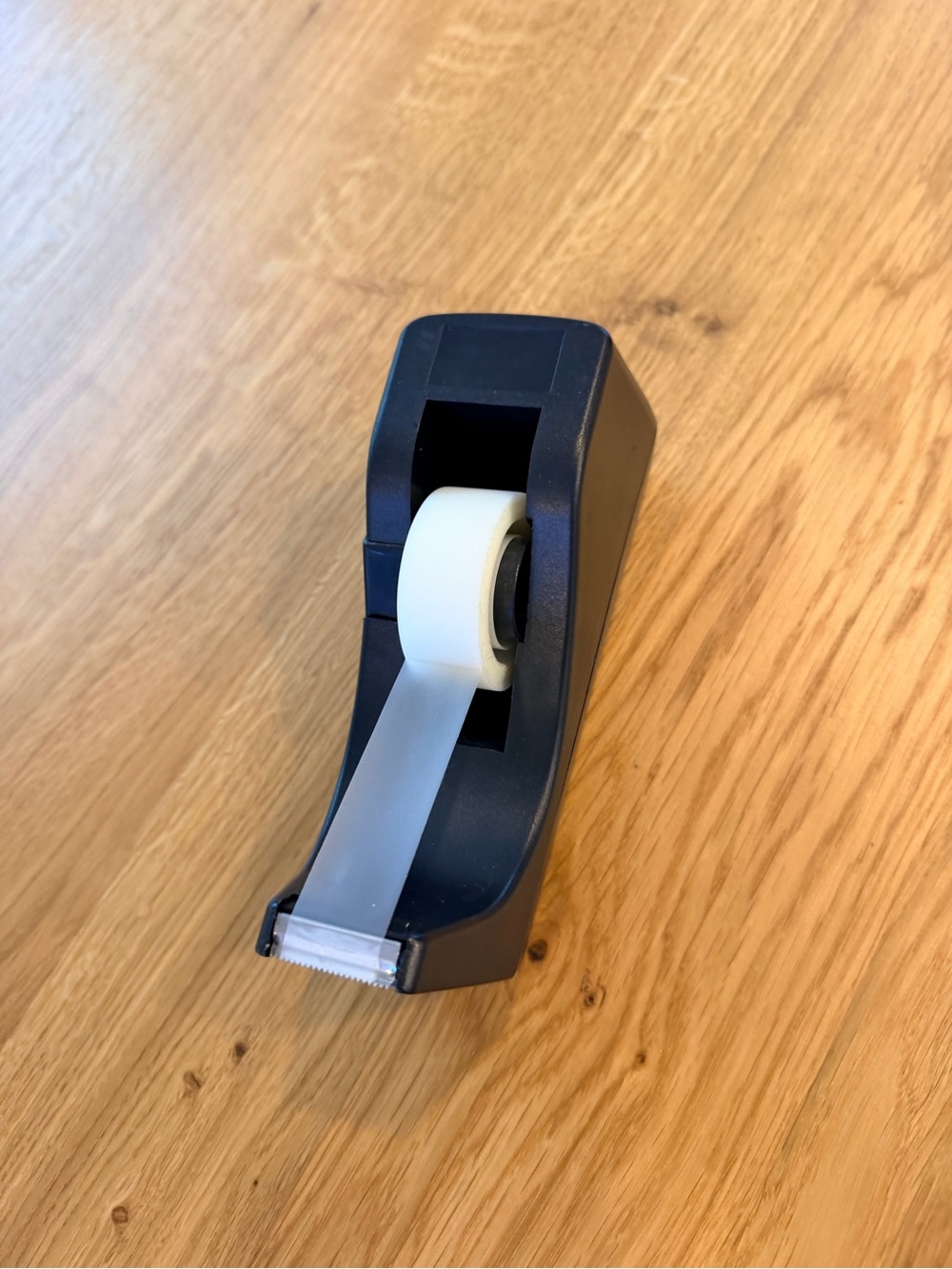 Black Desktop Tape Dispenser with White Roll of tape - Picture 2 of 5